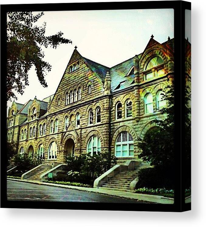 Tulane Canvas Print featuring the photograph Tulane University at Sunset by Glen Abbott