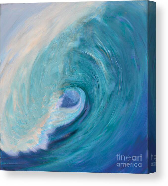 Ocean Canvas Print featuring the painting TunnelVision no sat by Shelley Myers