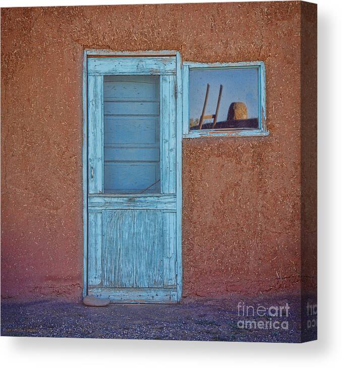 Taos Canvas Print featuring the photograph Turquoise Reflection by Diane Enright
