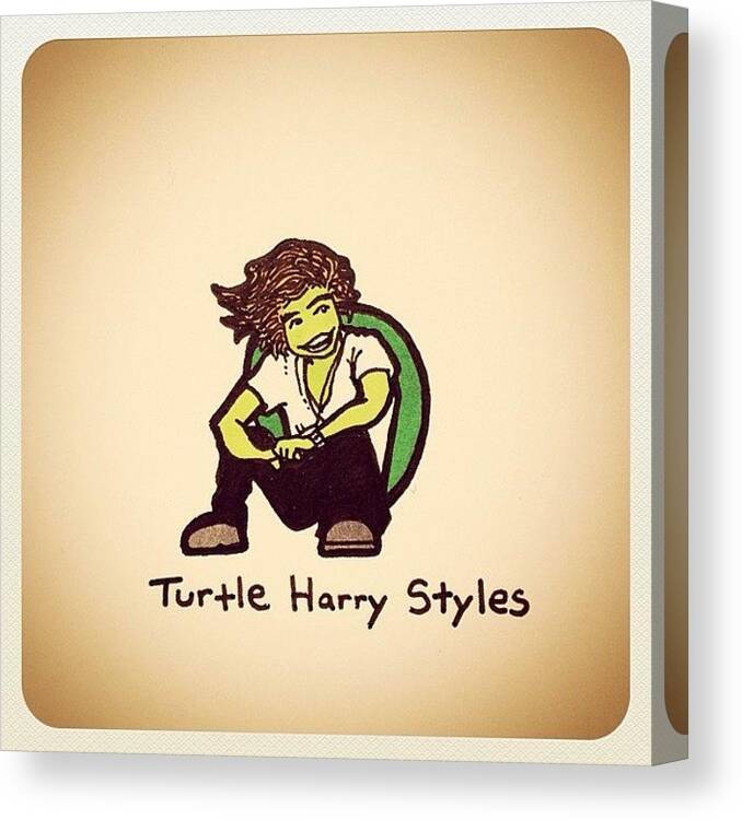  Canvas Print featuring the photograph Turtle Harry Styles by Turtle Wayne
