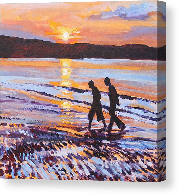 Two Friends On The Beach Canvas Print Canvas Art By David Pott