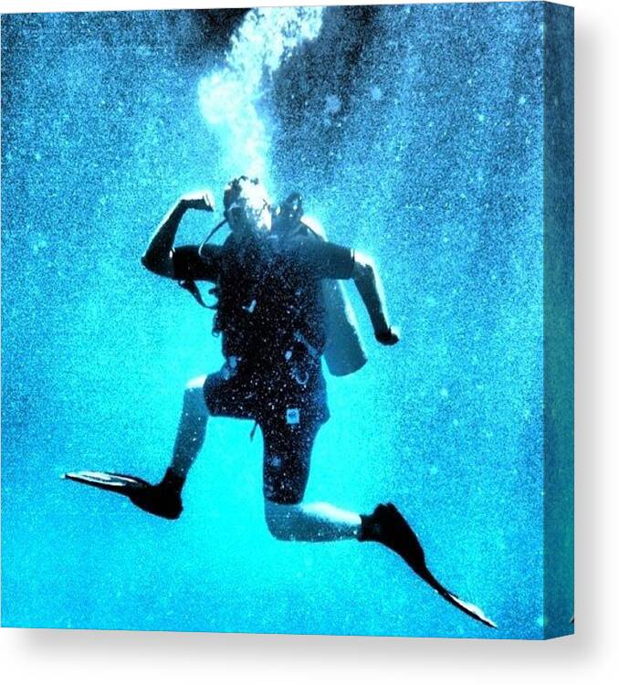 Jselondon Canvas Print featuring the photograph Underwater Fun by James McCartney