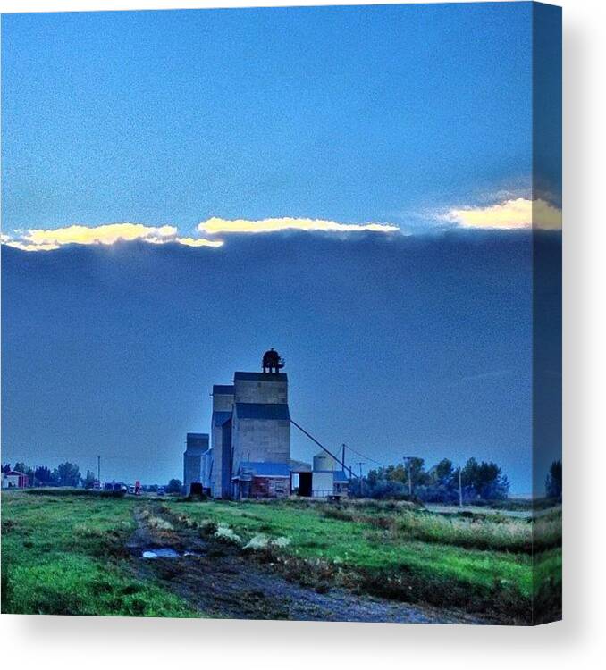 Hailstorm Canvas Print featuring the photograph #unique #cloud 
#ig_sunsetshots by Chris Hendrickson