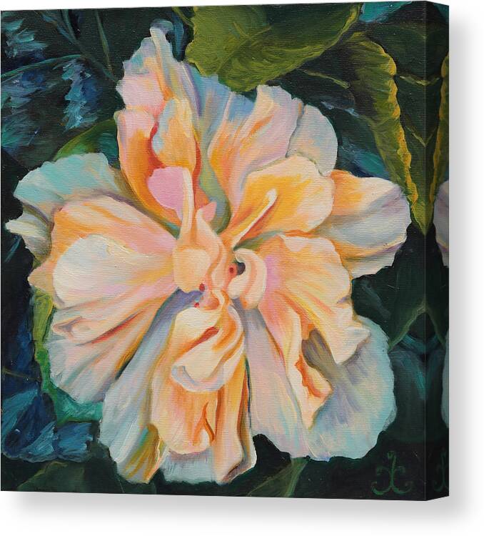 Flower Canvas Print featuring the painting Unity by Trina Teele