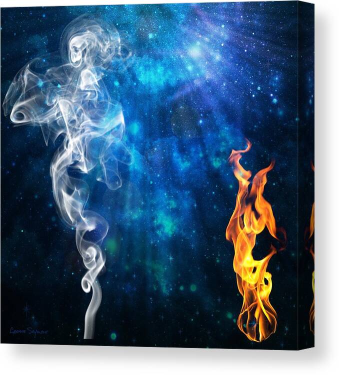 Energy Canvas Print featuring the digital art Universal Energies At War by Leanne Seymour