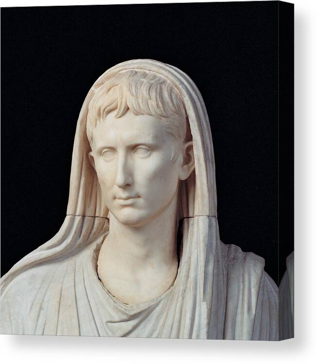 Detail Canvas Print featuring the photograph Unknown Artist, Statue Of Augustus by Everett