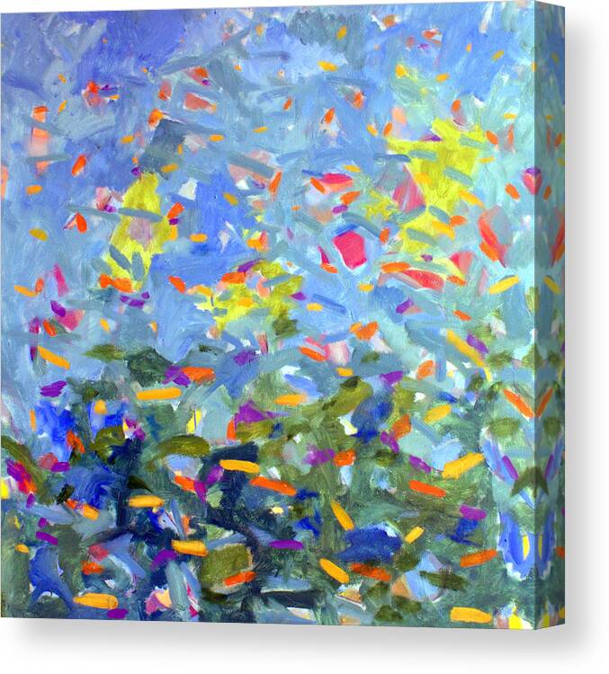 Landscape Canvas Print featuring the painting Untitled #14 by Steven Miller