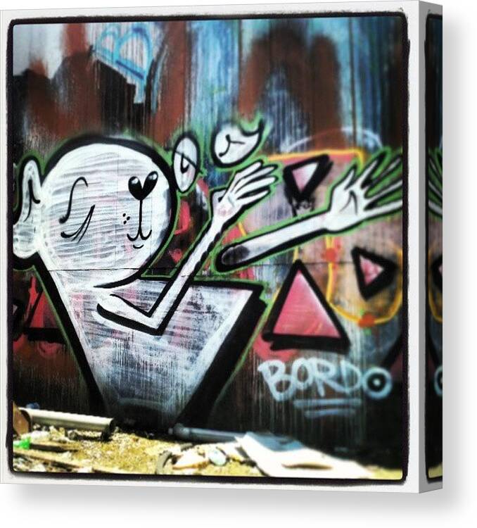 Urbandecay Canvas Print featuring the photograph #urbanart #graffiti #nola by Glen Abbott