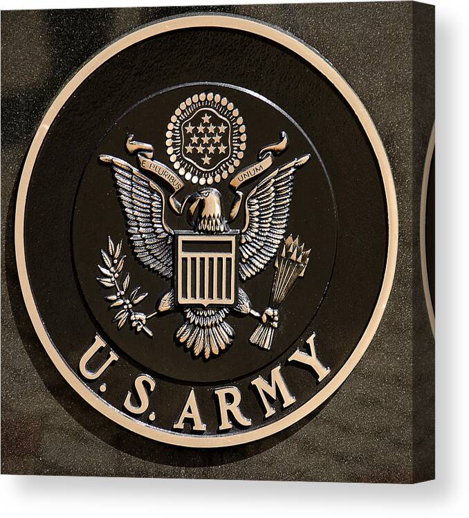 Usa Canvas Print featuring the photograph US Army Eagle by LeeAnn McLaneGoetz McLaneGoetzStudioLLCcom