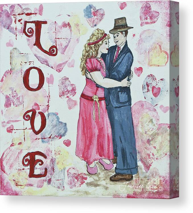 Love Canvas Print featuring the painting Valentine Love by Janis Lee Colon