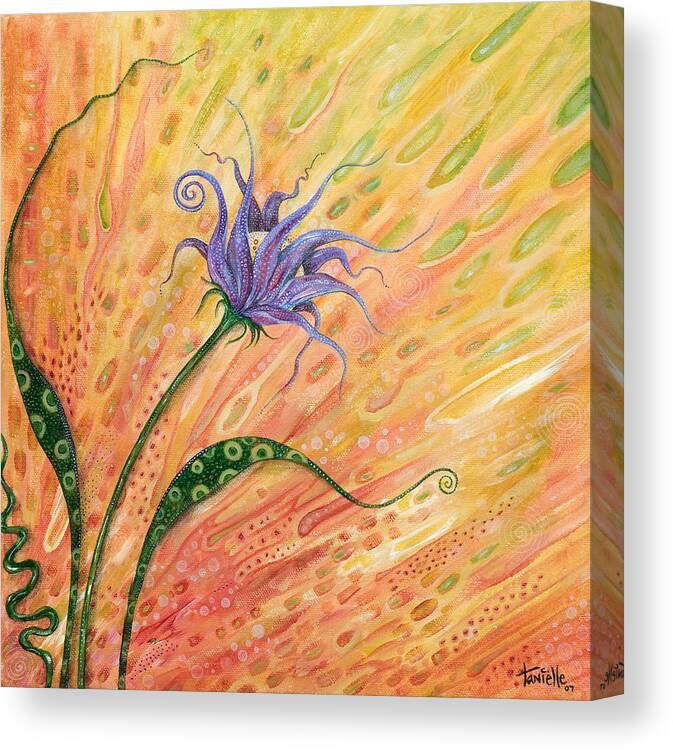 Floral Canvas Print featuring the painting Verve by Tanielle Childers