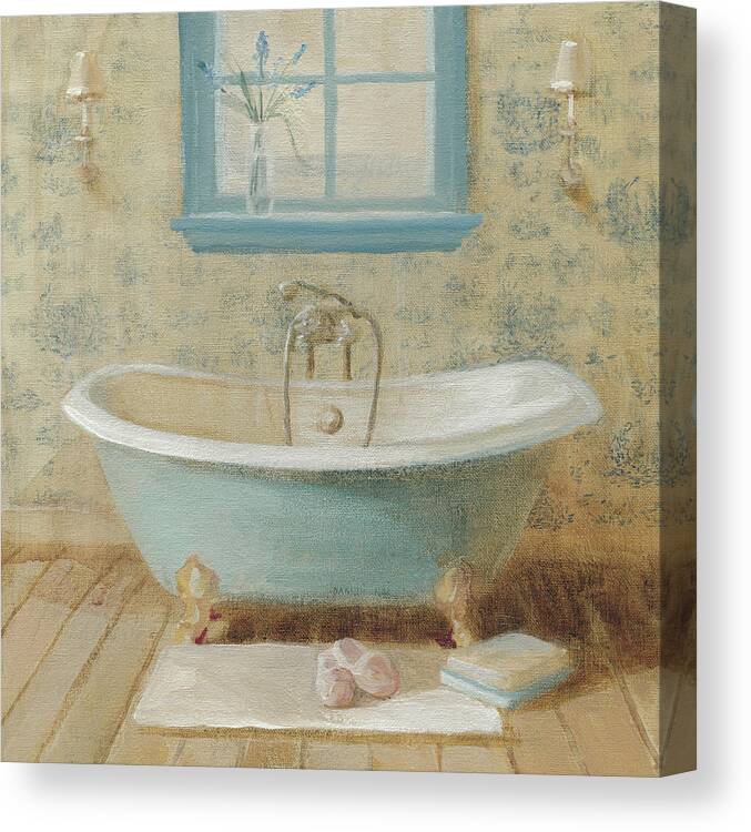 Bath Canvas Print featuring the painting Victorian Bath I by Danhui Nai