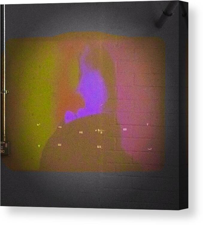 Videoart Canvas Print featuring the photograph #videoart #video #projection by Lauren Andrews