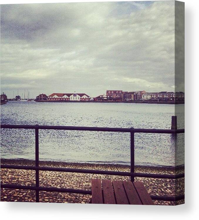 Pebbles Canvas Print featuring the photograph View From Jacksons Wharf Over The by Emily Roberts