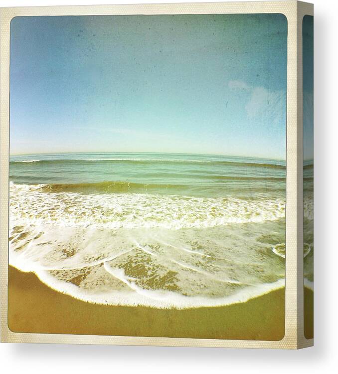 Tranquility Canvas Print featuring the photograph View Of Tides In Sea by Denise Taylor