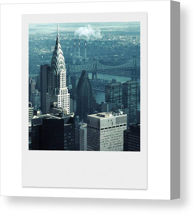 1980-1989 Canvas Print featuring the photograph Vintage New York City by 221a