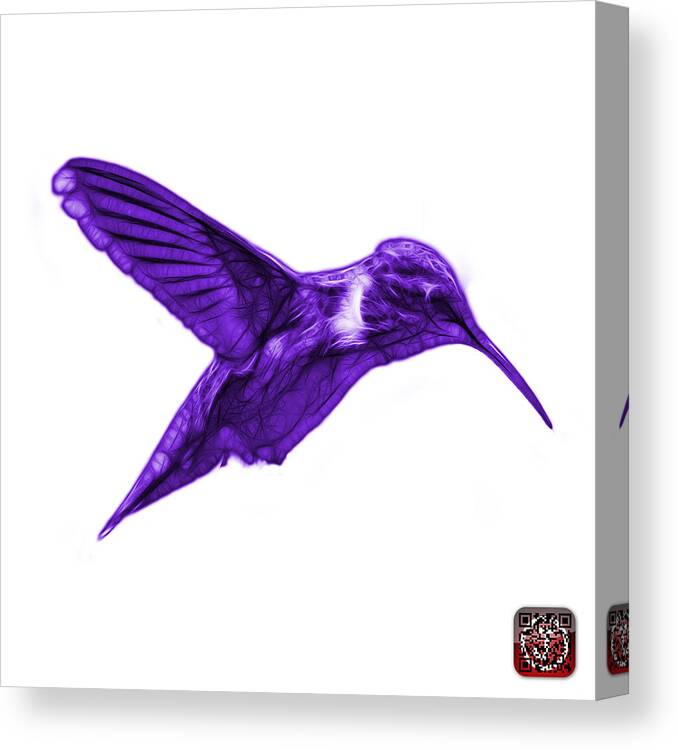 Hummingbird Canvas Print featuring the digital art Violet Hummingbird - 2054 F S by James Ahn