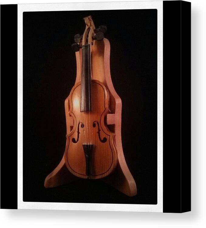 Picoftheweek Canvas Print featuring the photograph #violin by Miguel Alvarado