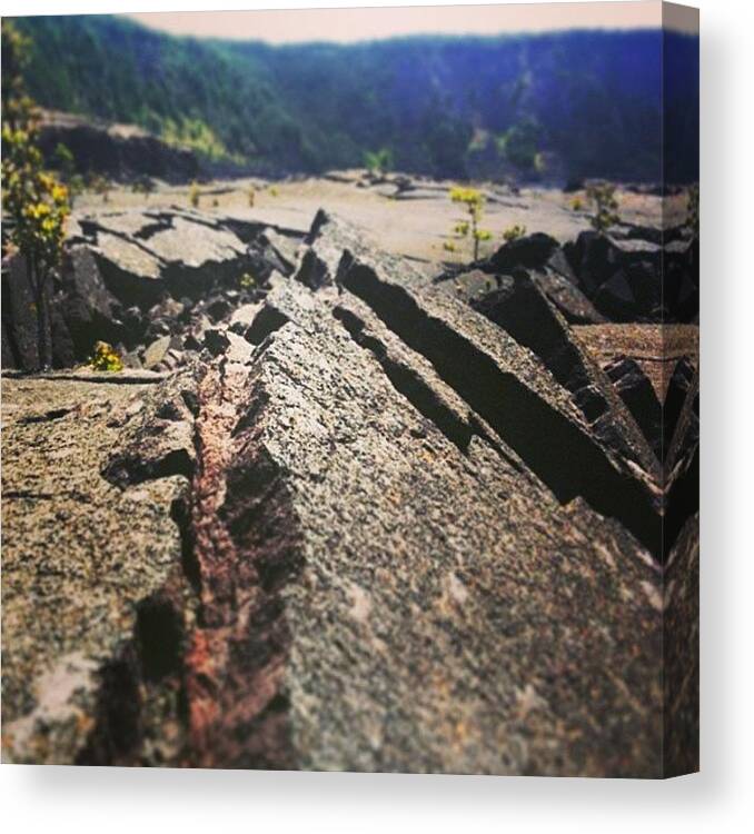 Kilaueaikicrater Canvas Print featuring the photograph Walking Across Lava Never Gets Old by Jessica Payne