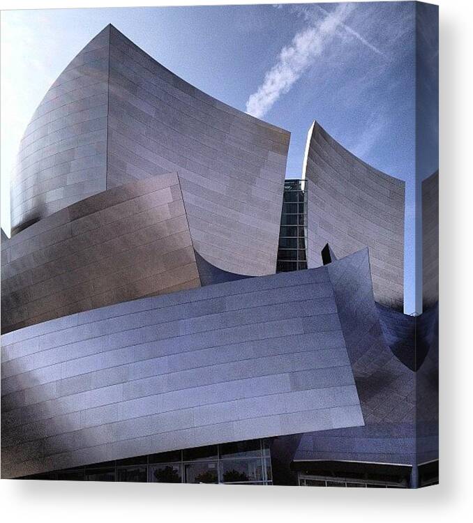  Canvas Print featuring the photograph Walt Disney Concert Hall by Randy Lemoine