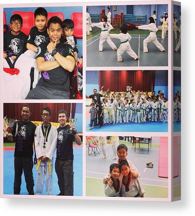 Taekwondo Canvas Print featuring the photograph Was A Fun Day For The Taekwondo by Aliya Zin