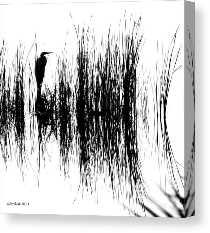 Animals Canvas Print featuring the photograph Water Reeds by Dick Botkin