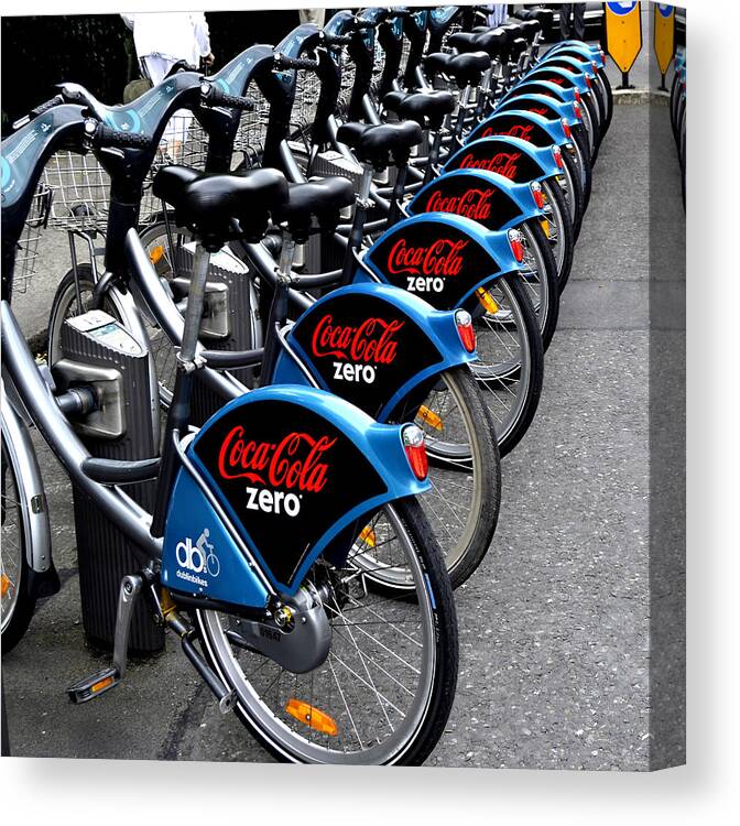 Bikes Canvas Print featuring the photograph We Deliver by Richard Ortolano