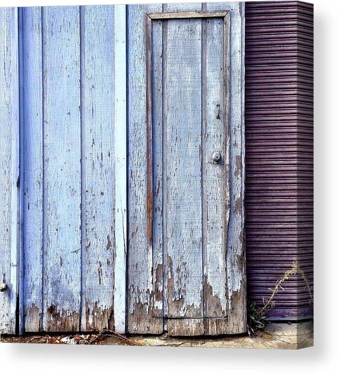 Greynotes Canvas Print featuring the photograph Weathered Door by Julie Gebhardt