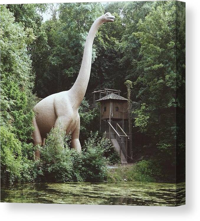 Enormous Canvas Print featuring the photograph Welcome To Jurrasic Park, Made In by James Bare