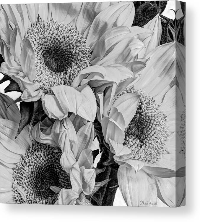 Flower Canvas Print featuring the photograph We're No Wall Flowers by Heidi Smith