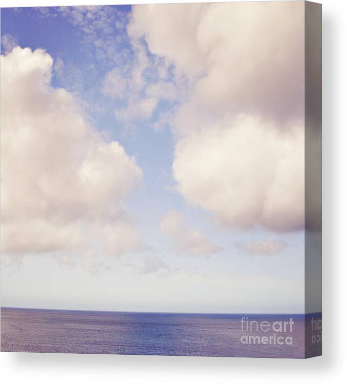 Sea Canvas Print featuring the photograph When clouds meet the sea by Lyn Randle