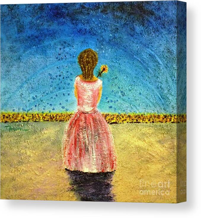 Tragedy Canvas Print featuring the painting Where Angels Sleep by Therese Alcorn