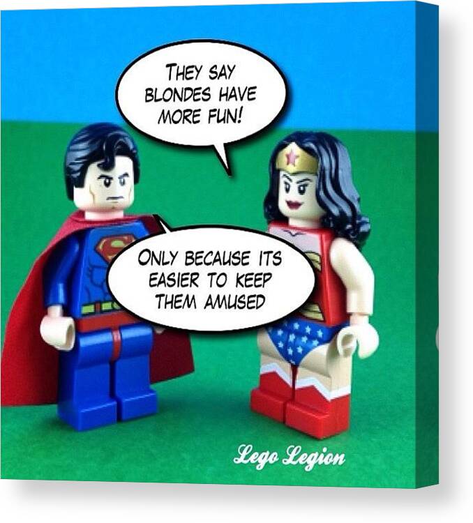 Toys Canvas Print featuring the photograph Why Blondes Have More Fun!
#legolegion by Lego Legion