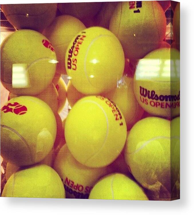 Wilson Canvas Print featuring the photograph #wilson #tennis #balls #usopen #newyork by Ankur Agarwal