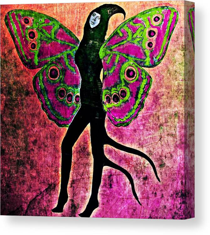 Women Canvas Print featuring the digital art Wings 11 by Maria Huntley