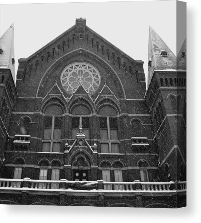 Cincinnati Canvas Print featuring the photograph Winter at Music Hall by Russell Todd
