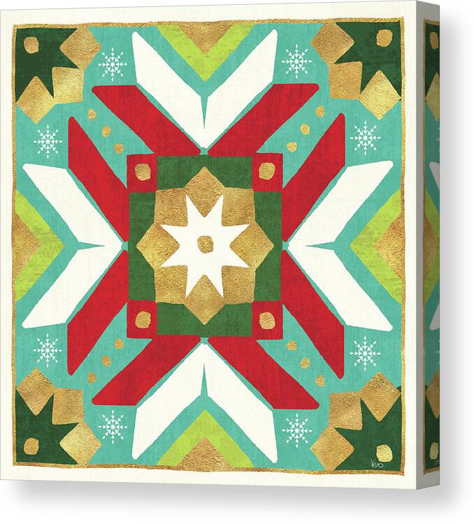 Abstract Canvas Print featuring the painting Winter Wishes Vi by Veronique Charron