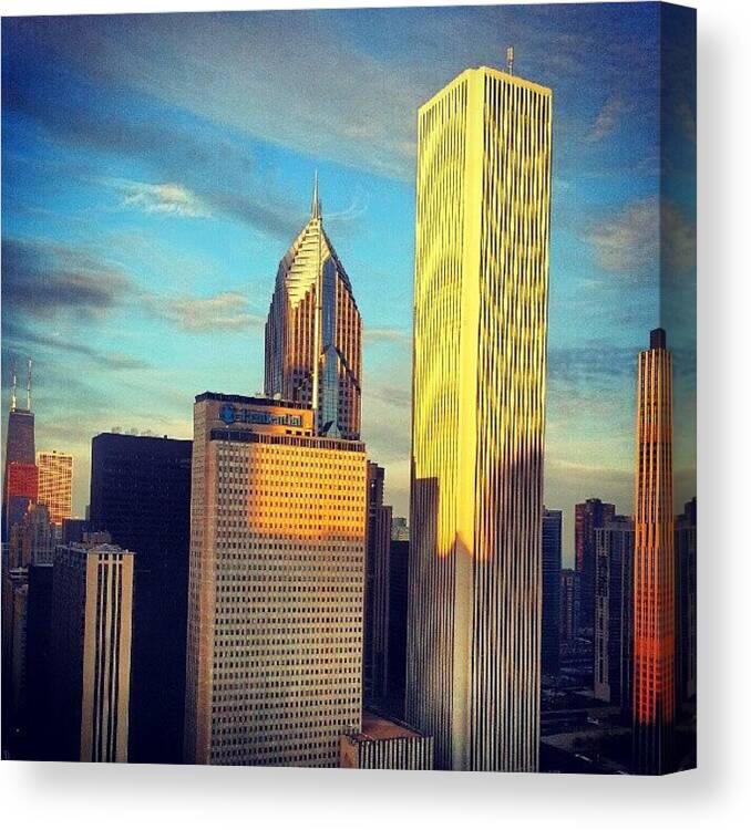 Chicago Canvas Print featuring the photograph Wispy Cirrus Clouds by Jill Tuinier