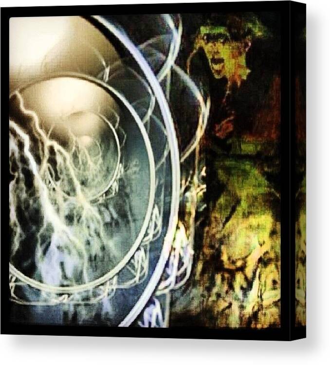  Canvas Print featuring the photograph Witch Mirror by Urbane Alien