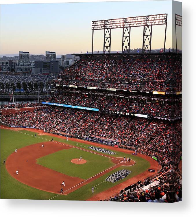San Francisco Canvas Print featuring the photograph World Series - Kansas City Royals V San by Jamie Squire