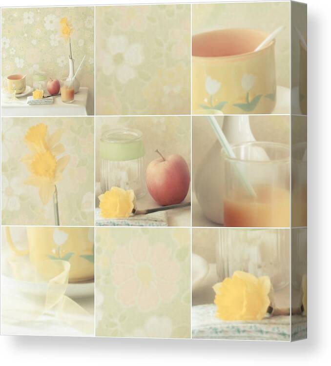 Apple Canvas Print featuring the photograph Yellow Collection by Delphine Devos