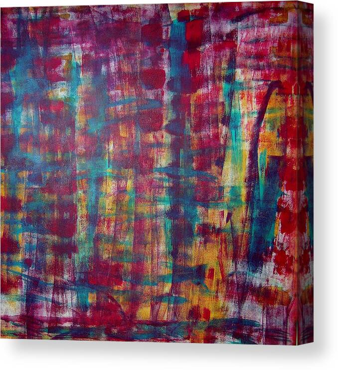 Abstract Painting Canvas Print featuring the painting Z2 by KUNST MIT HERZ Art with heart