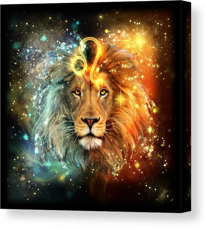 Ciro Marchetti Canvas Print featuring the painting Zodiac Leo by MGL Meiklejohn Graphics Licensing