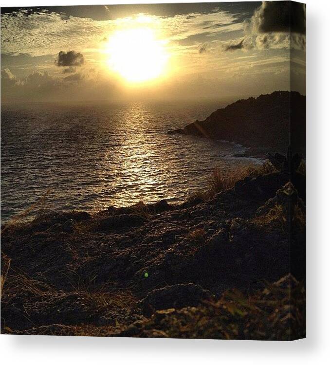 Igth Canvas Print featuring the photograph 🌅 Beautiful Sunset 😍 by Nancy Nancy