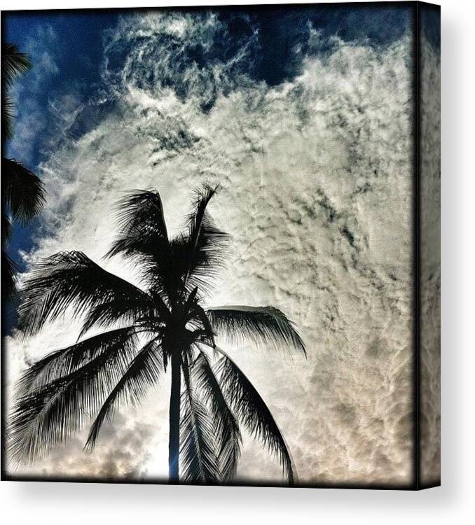 Iphoneography Canvas Print featuring the photograph ... Strange, Strange Weather by Brian Cassey