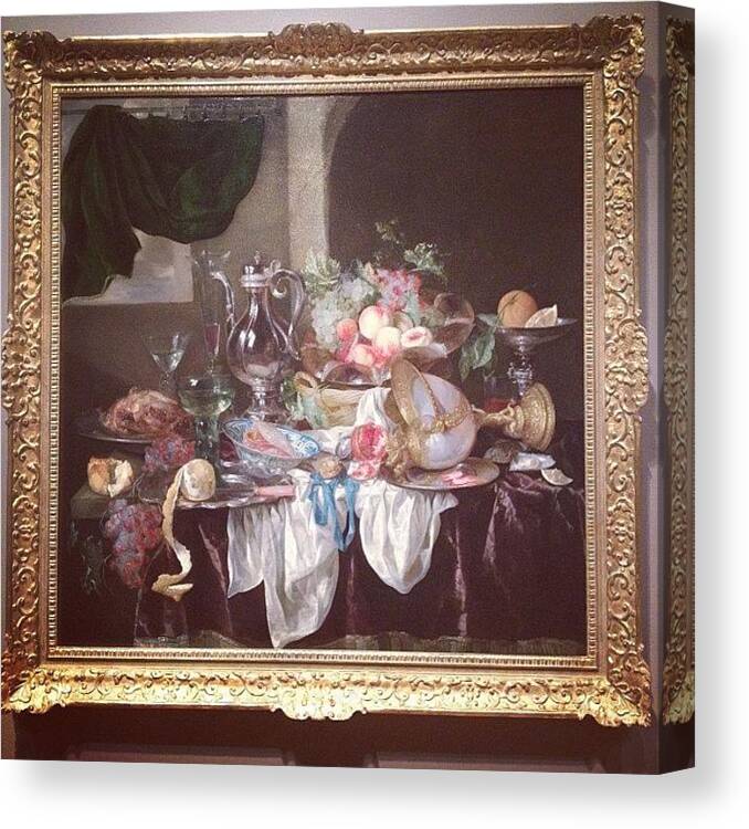 Instaprints Canvas Print featuring the photograph Banquet Still Life By Abraham Van #1 by Ashley Brandt