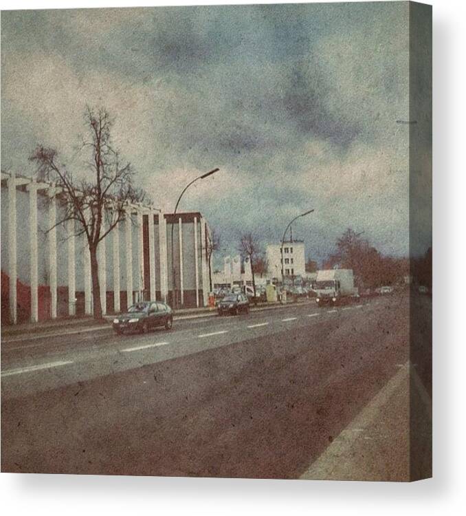 Berlin Canvas Print featuring the photograph Berlin Goerzallee #1 by Cornelia Woerster