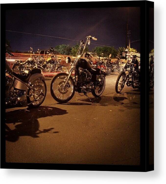  Canvas Print featuring the photograph Bike Night II #1 by James Granberry