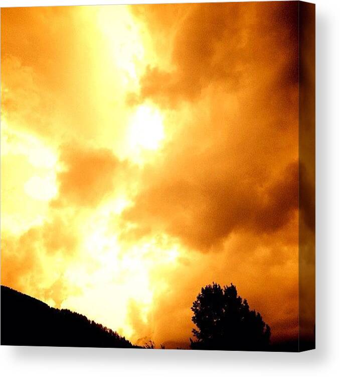 Scenery Canvas Print featuring the photograph Clouds #1 by Luisa Azzolini