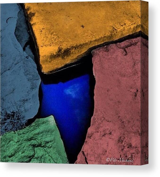 Love Canvas Print featuring the photograph @colorsplashrocks #colorstrokes #1 by Pete Michaud